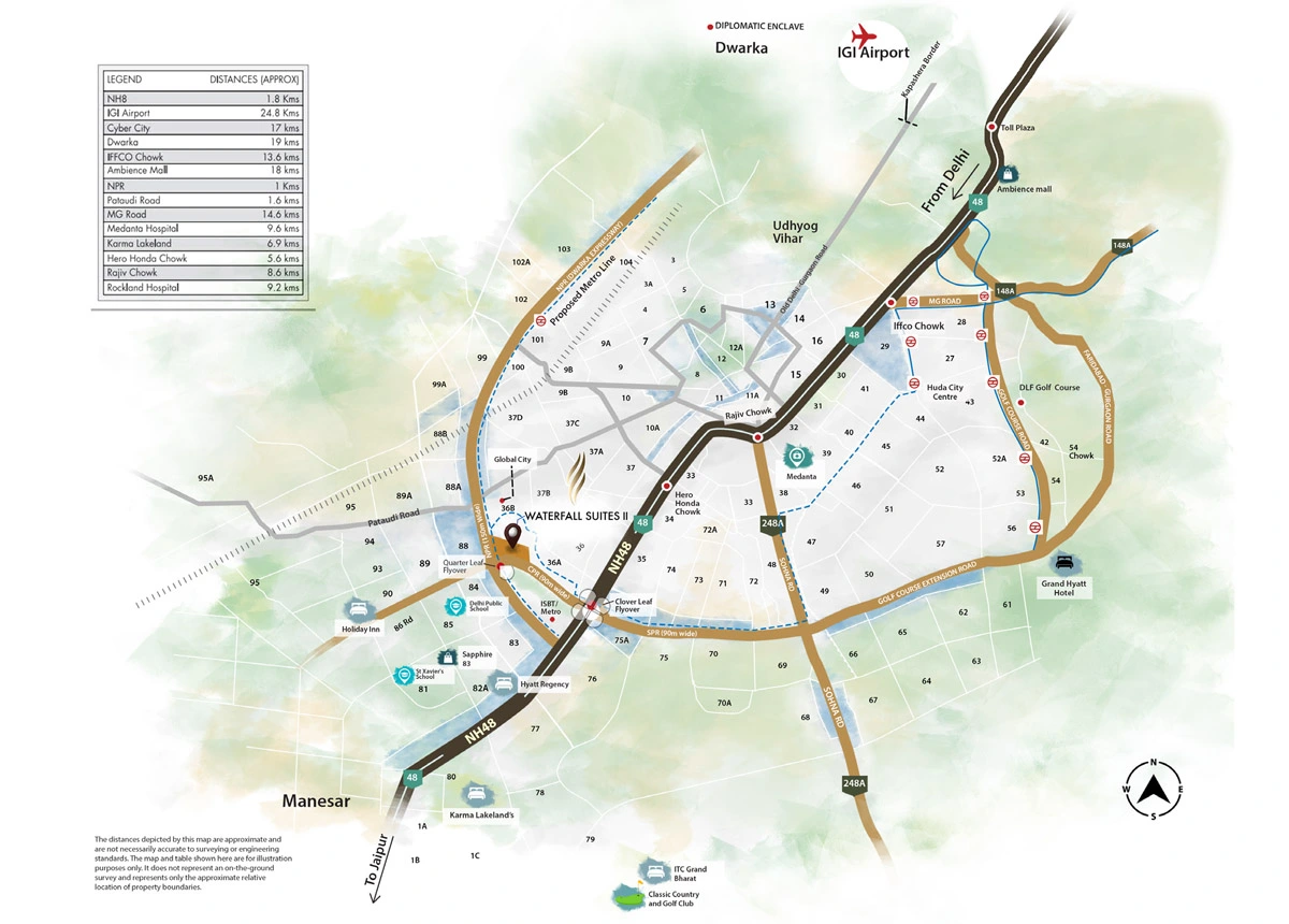 Location Map of Krisumi Waterfall Suites 2